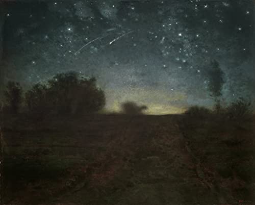 Affiche Toile Nuit étoilée Jean François Millet 60x90cm impression haut de gamme