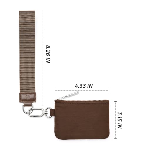 Image of Mum's Memory Mini Zip Around Wristlet Wallets for Women -KeyChain Wallet with Detachable Dual Pouch Wristlet -Key Chain Coin Purse Small Wallets