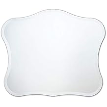 Better Bevel 36" x 30" Frameless Royal-Shaped Novelty Mirror | 1" Beveled Edge | Bathroom Wall Mirror