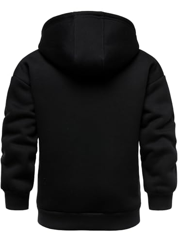 HOOD CREW Unisex Boys Girls Fleece Jacket Hoodie Warm Sherpa Lined Zip Up Hooded Sweatshirts Kids Winter Jacket Coats3