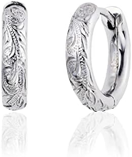 （23:30時点） [Puente] フープピアス ハワイアンジュエリー メンズ レディース つけっぱなし 錆びない ピアス リングピアス リング フープ サージカルステンレス ステンレス 金属アレルギー対応 両耳セット 12.5mm シルバー