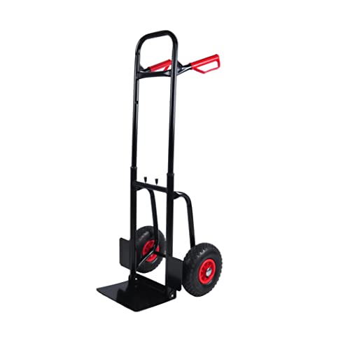Carretilla de mano plegable con ruedas sólidas de 10 pulg