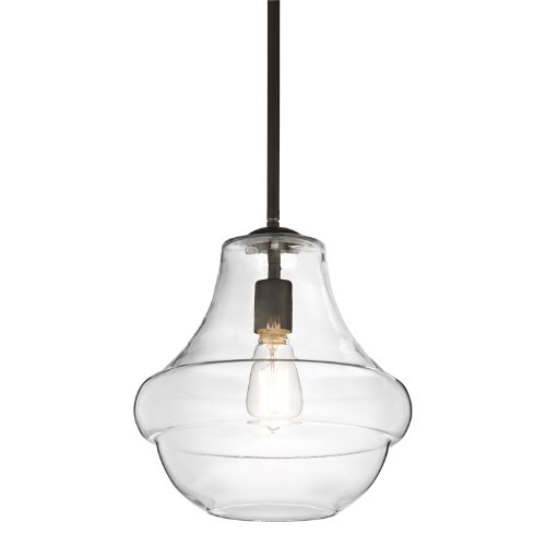 Up To 50% OFF Kichler Everly 10.25 1 Light Schoolhouse Pendant Clear Glass Olde Bronze 🔥 Hot Deals Kichler Everly 10.25 1 Light Schoolhouse Pendant Clear Glass Olde Bronze