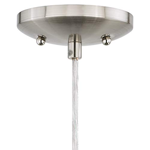 Vaxcel Milano Satin Nickel Mini Pendant Ceiling Light Gray White Glass #TOP1