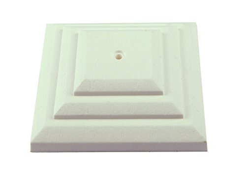 Pack of 10 White Plastic Fence Post Caps for a 4" (100mm) Fence Post. UK Made, Rot Proof. (GT0049). Free UK Postage