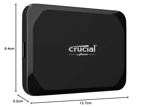 Image of Crucial X9 Portable External SSD, 2TB, USB 3.2 Gen 2 Type-C