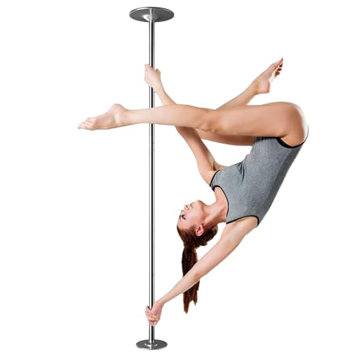 ERoomQ Spinning Dance Pole - 45mm Portable Home Pole for Men and Women, Professional Upgrade with Optional Extensions(2.24 2.74m(7.35 9ft) Dance P)