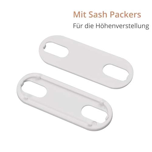 Kamtop Fensterschlösser Fenstersicherung 4x Fenster Türbegrenzer Sash Jammer Fenstersicherheitsschlösser UPVC Türflügel-Störsender Sicherheitsbeschränkungsschloss für UPVC Tür Fenster Weiß