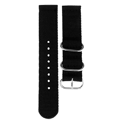 Baoblaze Pulseira de relógio de nylon em tecido de lona esportiva com largura de 18 mm, 20 mm, 22 mm
