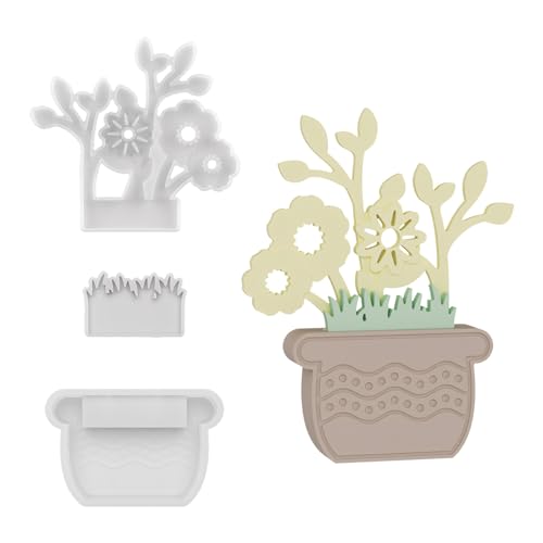 3. Moldes de silicona en forma de jarrón para proyectos artísticos, decoración del hogar y creaciones de temporada, moldes de resina epoxi en forma de planta