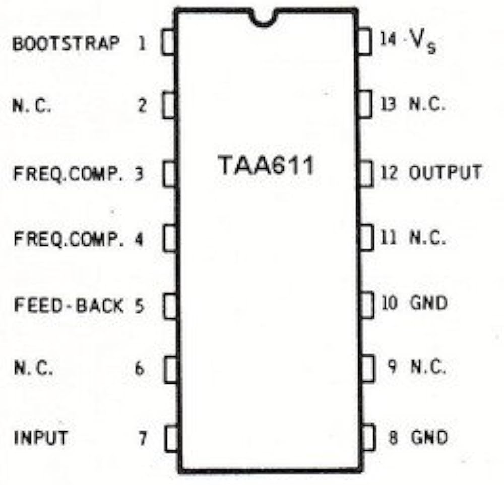 4 Pieces TAA611A12 AUDIO Amplifier | 2 Watts | Vcc 6V.. 12V | QDIP-14 Housing : Amazon.se: Electronics