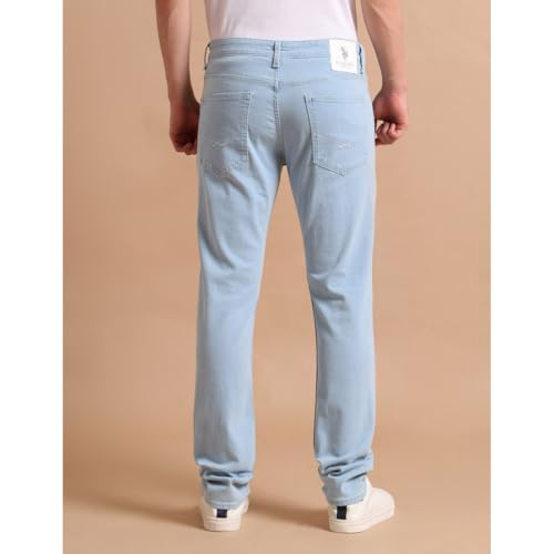 Image of U.S. Polo ASSN. Denim Jeans for Men, Slim Tapered Fit Men Jeans for Office & Regular Wear