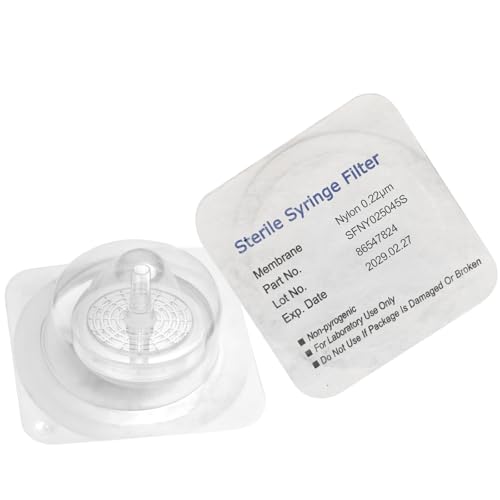 Sterile Syringe Filters Nylon 25 mm Diameter 0.45 um Pore Size Individually Packaged 10/pk …