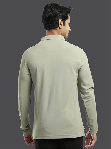 Image of STELLERS Men's Full Sleeve Polo T-Shirt | Feather Touch Feel | Odour Resistant | Wrinkle Free | Quick Dry | Stretchable | Lightweight | Anti-Static | UV Resistance | Anti-Microbial