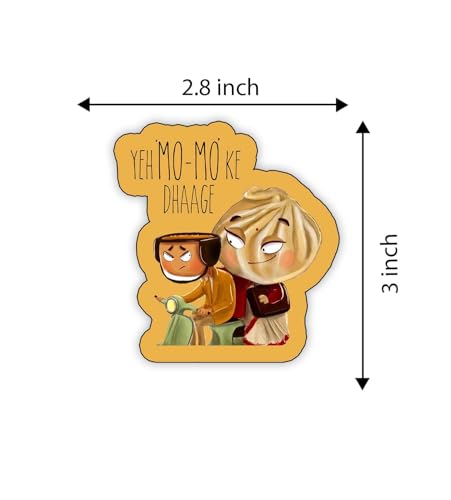 Image of Gift Me Bazar Fast Food Fridge Magnets for Refrigerator Stylish Decor | Home, Kitchen and Office Decoration | Best Souvenir Gift (Yeh Mo-Mo Ke Dhaage)