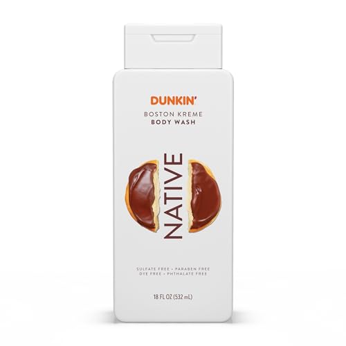 Native Body Wash Dunkin Boston Kreme Contains Naturally Derived Ingredients | For Women & Men Sulfate Paraben & Dye Free Leaving Skin Soft and Hydrated | 18 oz