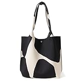 [バギング] トートバッグ レディース 女性 ワンショルダー A4 ニット 硬め 大きめ 神戸リベラル nt01 (ブラックカウ)