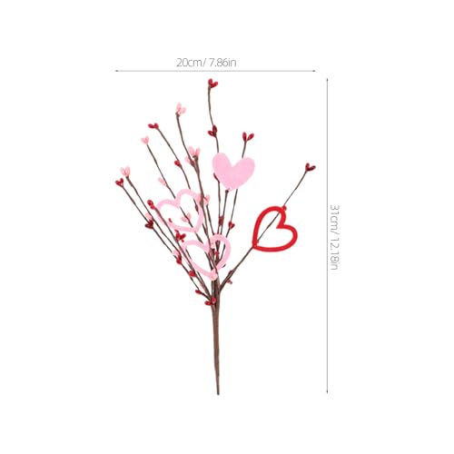 Tiges de baies artificielles cœur Cabilock pour votre décoration de table - 3