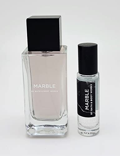 Bath & Body Works - Marble – Men’s Collection -2- pc Bundle - Cologne - 3.4 fl oz and Mini Cologne - 0.5 fl oz.