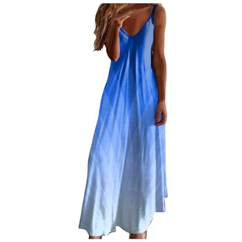 Robe longue sexy imprimée mode à col en V profond pour l'été