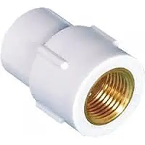 Khodal Plstic UPVC 1/2 Inch FTA Brass (Pack Of Varitation) White color (150)