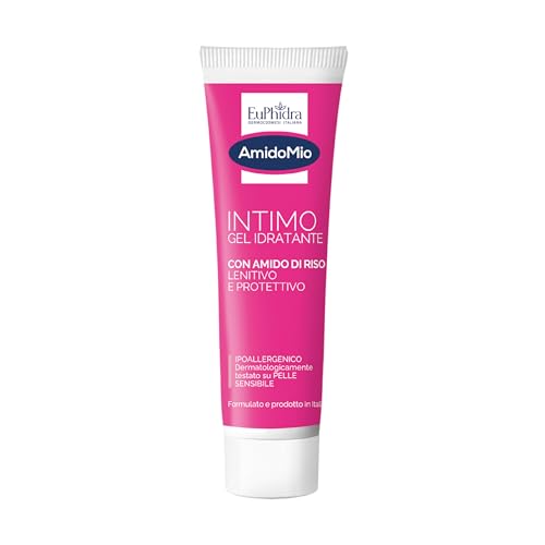 Euphidra - AmidoMio Intimo Gel Idratante, Azione Lenitiva e Lubrificante con Amido di Riso e Pantenolo, Protezione Prolungata, Sollievo Immediato, Tubo 50ml