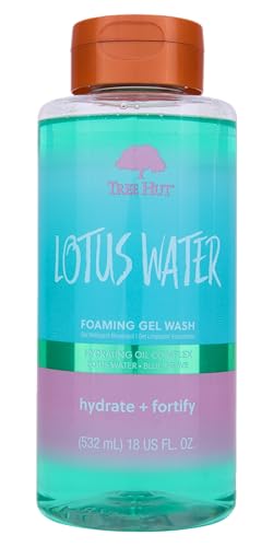 Image of Tree Hut Lotus Water Body Wash, Hydrating & Moisturizing Shower Gel with Shea Butter & Essential Oils, Soft Smooth Glowing Skin, Gentle Cleanser For All Skin Types, Self Care Gifts for Women, 18 Fl Oz