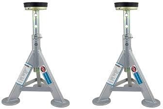 ESCO 10499 Low Profile Performance Jack Stand, Flat Top Rubber Cushion Post, 3 Ton Capacity, 17" Height (2-(Pack))
