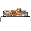EHEYCIGA Elevated Dog Cot Beds for Large Dogs, Raised Outdoor Dog Hammock, Lifted Pet Platform with Frame and Washable Waterproof Cooling Teslin Mesh and Anti-Slip Feet, 43×26 inch