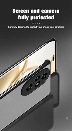 Image of REALCASE Honor 200 Pro 5G Back Cover Case | Stylish Frameless Matte Hard Back Skin | Soft TPU Shock Proof Bumper Back Cover Case for Honor 200 Pro 5G (Blue)