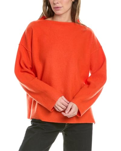 Funnel Neck Box Wool Top