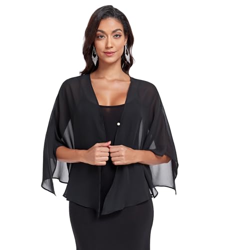 Shawls and Wraps for Evening Dresses Chiffon Soft Shawl for Wedding Guest Party Cover Up