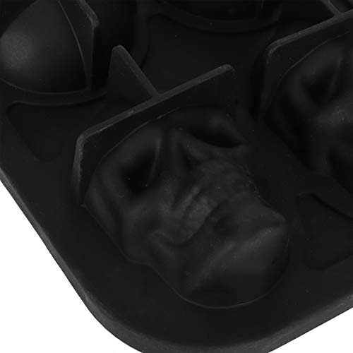 Molde de silicona para hielo con forma de calavera miniatura 6