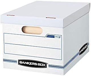 Bankers Box STOR/File Storage Boxes, Standard Set-Up, Lift-Off Lid, Letter/Legal, Case of 30 (0071304) , white