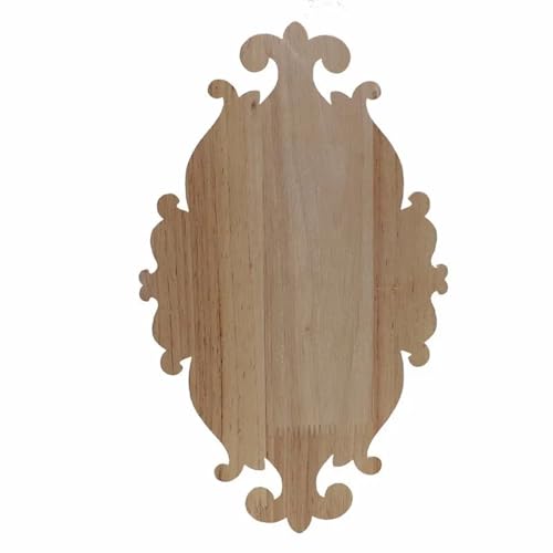Puerta tallada de madera maciza vintage de 24x14.5cm decorada a mano 8