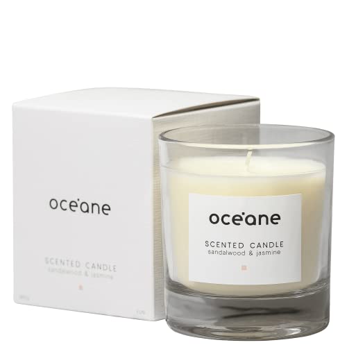 Vela Sandalwood & Jasmine, Scented Candle, Océane, Océane, Branca