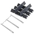 Spirit II E-310 Parts 7636 Flavorizer Bars & 69787 Burner Tubes for Weber Spirit & Spirit 2 GS4 300 Series E310 E320 E330 S310 S320 S330 with Front Control, 15.3" Heat Plates & 18" Grill Burners
