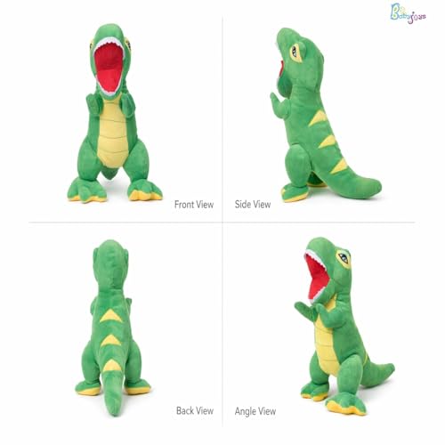Image of Trax Dinosaur Soft Toy Cartoon Blue Plush Stuffed Animal| Baby Plush Toy Stuff Toy| Cute Cuddly Dino Teddy for Kids and Babies | Huggable Soft Toy Birthday Gift for Boys and Girls Kids (35CM)