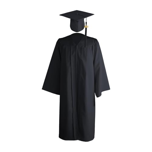 Generico Gorro y toga 2023,Vestido académico universitario de manga larga - Vestido de graduación con gorro de ceremonia de secundaria