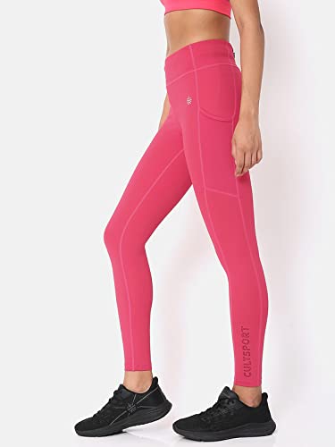 Image of CULT Women's Solid Polyester 4-Way Stretch, AbsoluteFit Training Tights, Moisture-Wicking, Leggings for Sports, Gym, Active Wear
