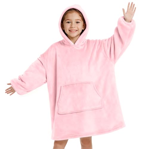 Consejos para Comprar Ropa de Niña . 46 Sudadera Cobija con Capucha niños y niñas, Sudadera Cobija Multifuncional, con Bolsillos Grandes, Manta con Capucha Cálida y Acogedora, Unitalla, Regalos para niños