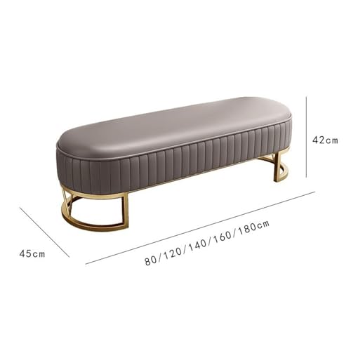 Banc de rangement en cuir PU pour bout de lit et salon