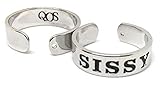 Alternative Intentions Silver Toe Ring - Slut - Whore - BBC - HOTWIFE - QOS - Queen of Spades - Sissy Swinger Jewelry Lifestyle (Sissy)