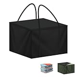 LAMUNI Borsa per Cuscini da Giardino Quadrato 80x80x60cm Borse di Stoccaggio per Esterni, Tessuto Oxford 420D Borsa Portaoggetti con Maniglie, Impermeabile Borsa Porta Cuscino da Letto
