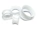 Thin Walled White Silicone Tunnels - 00g - 10mm - Sold As a Pair