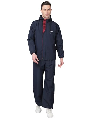 Image of Dollar Rainguard Men's PVC Full Sleeve Solid Reversible Sporty Raincoat Set With Adjustable Hood and Pocket
