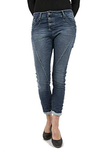 Please, P78A, Damen Jeans Hose, Sweatdenim Stretch, Midblue, X-Small...