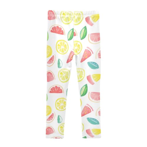 KLL Summer Small Fresh Watercolor Toddler Girls' Legging Stretch Full Length Dance Pants Running2