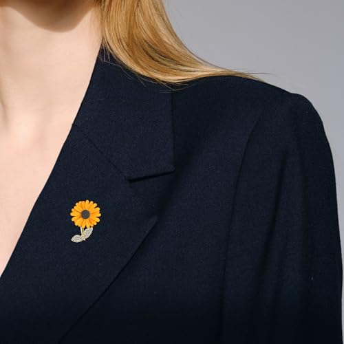Image of Enamel Brooch Pin For Women Men, Vintage American Flag Crystal Lapel Pin, Christmas Brooch Suit Dress Clips Accessory Gift
