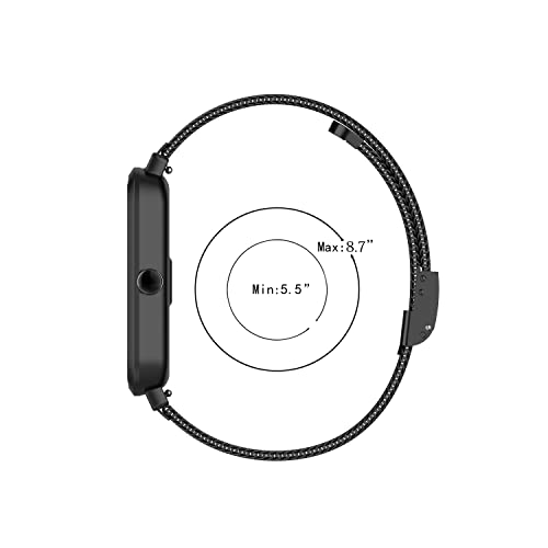 Chofit Adjustable Stainless Steel Loop Band for SKG V7 Pro/SKG V7 Smartwatch - Unisex Wristband Replacement